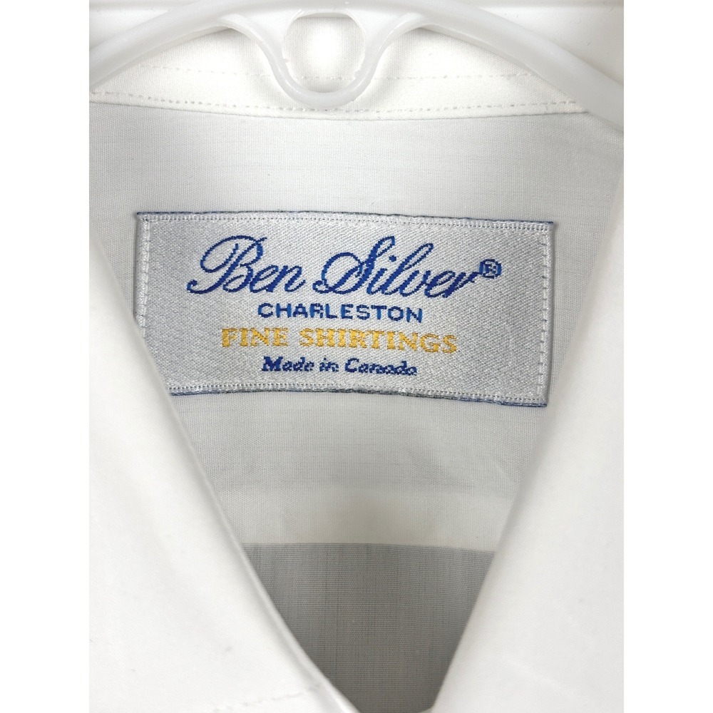 Ben Silver Charleston Tuxedo Shirt White Pleated Bib French Cuff 16.5-33 Canada - Picture 4 of 9